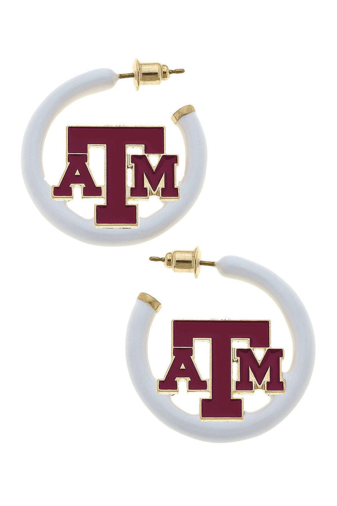 Texas A&M Aggies Enamel Logo Earrings - Canvas Style