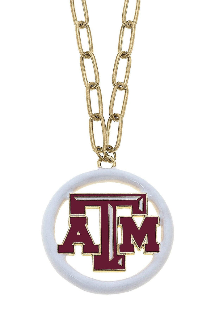 Texas A&M Aggies Logo Enamel Medallion 32" Necklace - Canvas Style