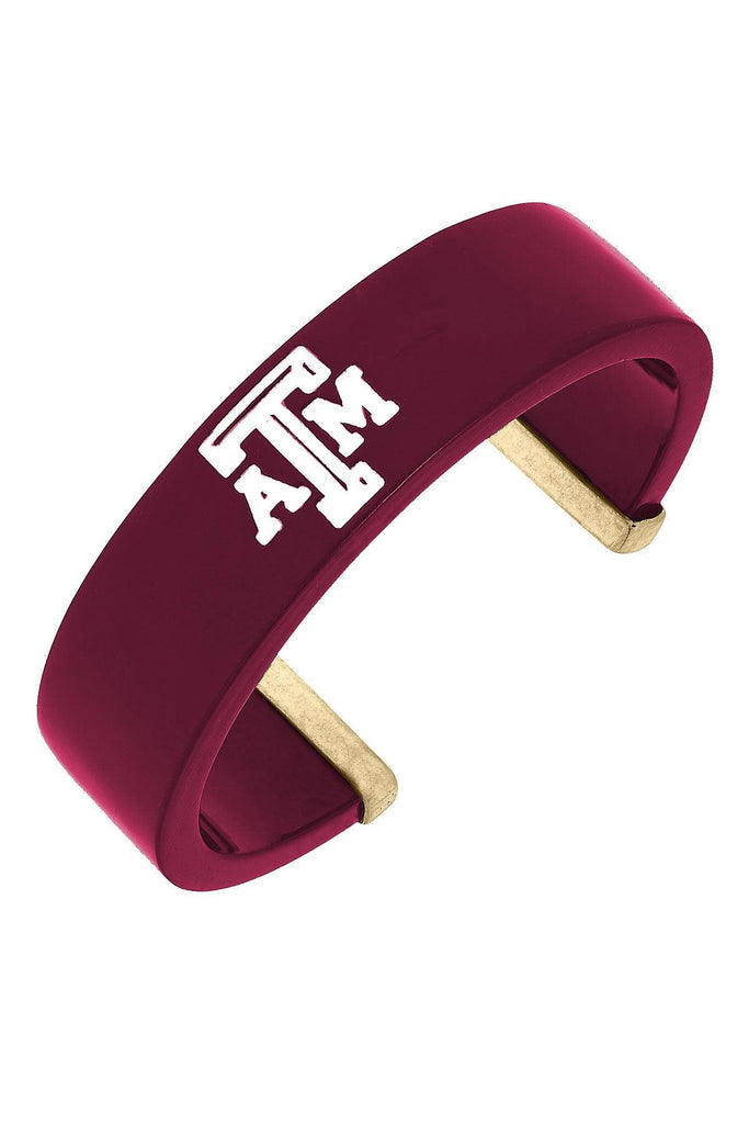 Texas A&M Aggies Resin Logo Cuff Bracelet - Canvas Style