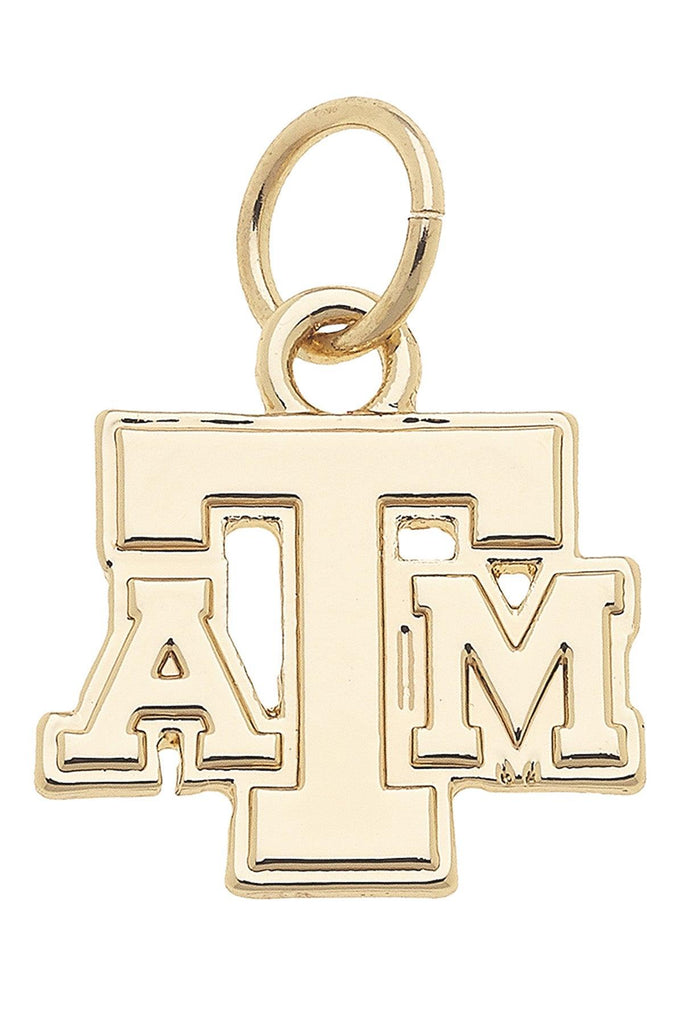 Texas A&M Aggies Shiny Gold Logo Charm - Canvas Style