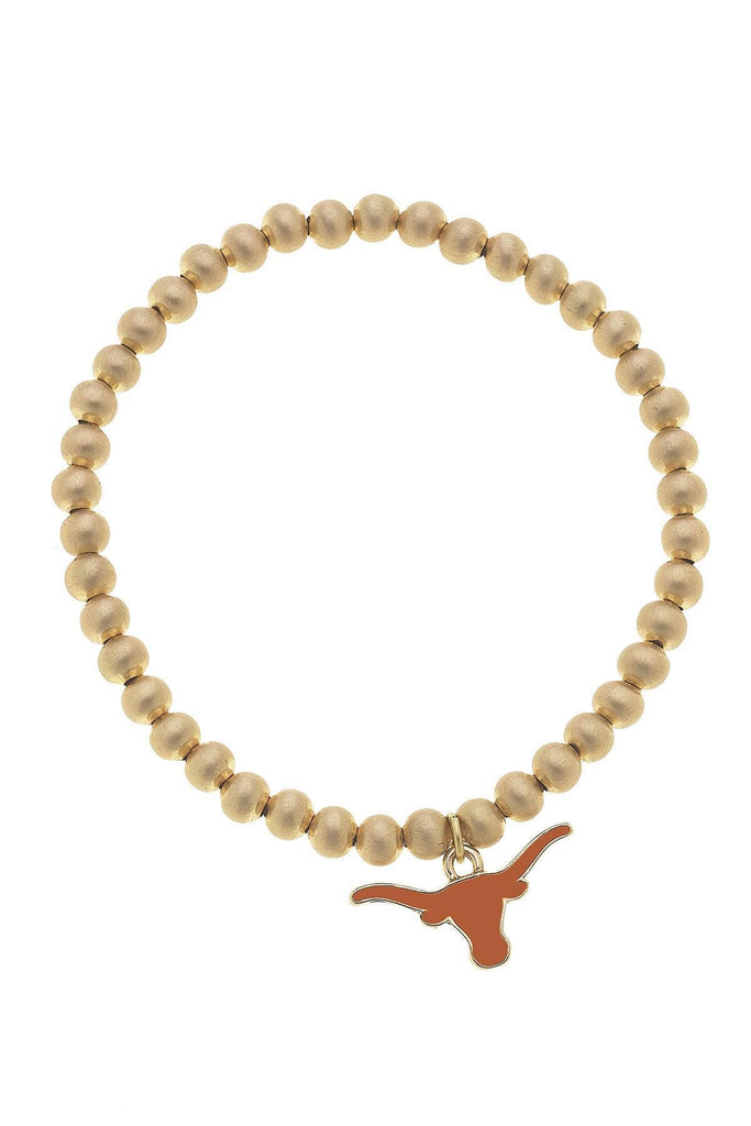 Texas Longhorns Ball Bead Stretch Bracelet - Canvas Style