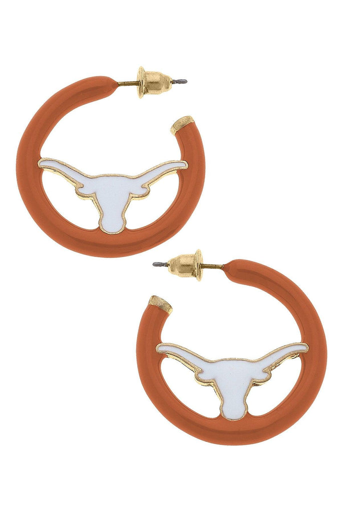 Texas Longhorns Enamel Logo Earrings - Canvas Style