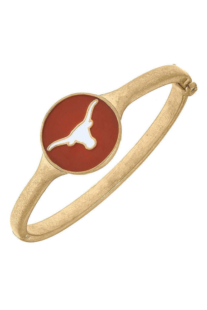 Texas Longhorns Enamel Statement Hinge Bangle - FINAL SALE - Canvas Style