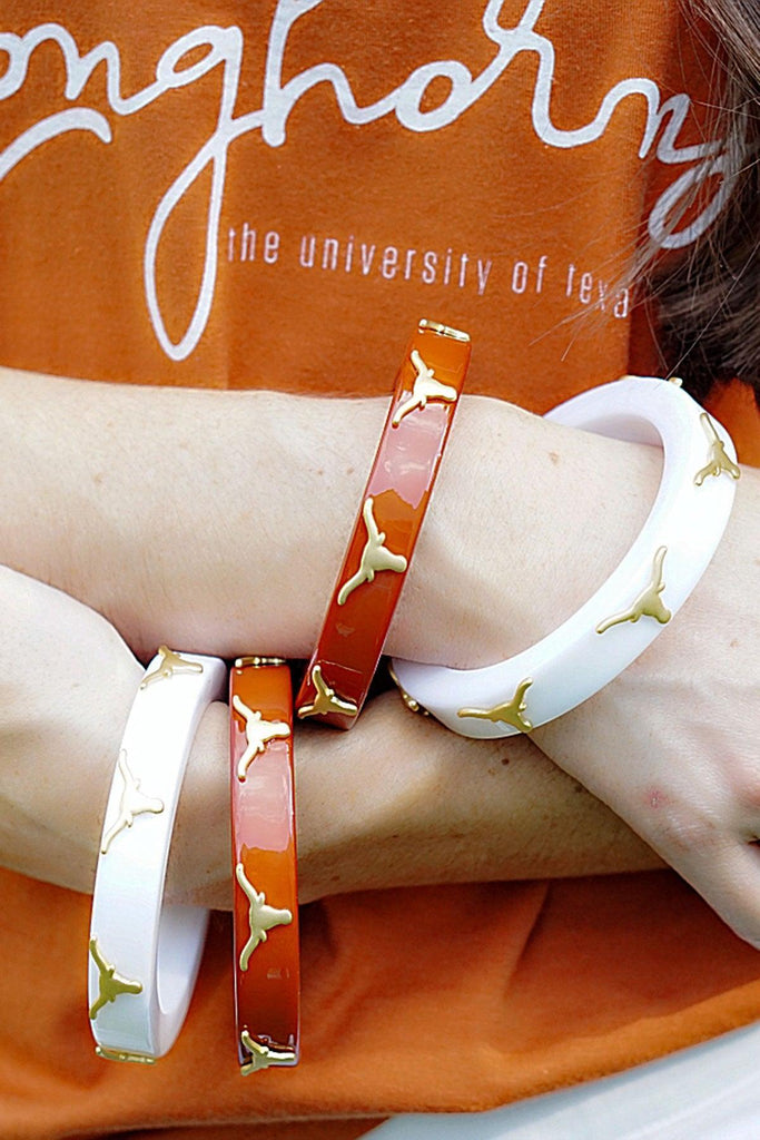 Texas Longhorns Resin Logo Bangle - FINAL SALE - Canvas Style