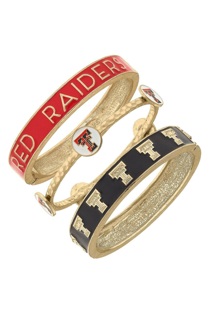 Texas Tech Red Raiders Enamel Bangle Stack (Set of 3) - Canvas Style