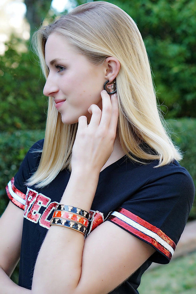 Texas Tech Red Raiders Enamel Logo Earrings - Canvas Style