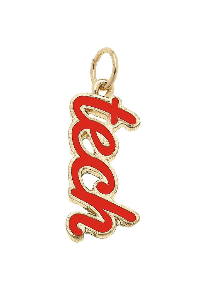 Texas Tech Red Raiders Enamel Script Charm - Canvas Style