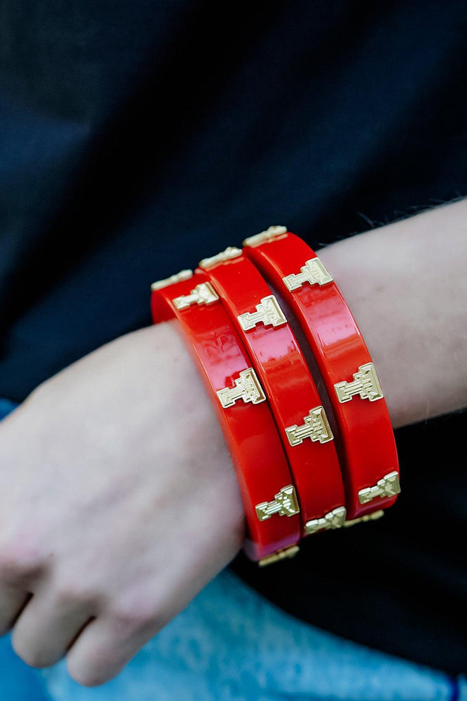 Texas Tech Red Raiders Resin Logo Bangle - FINAL SALE - Canvas Style