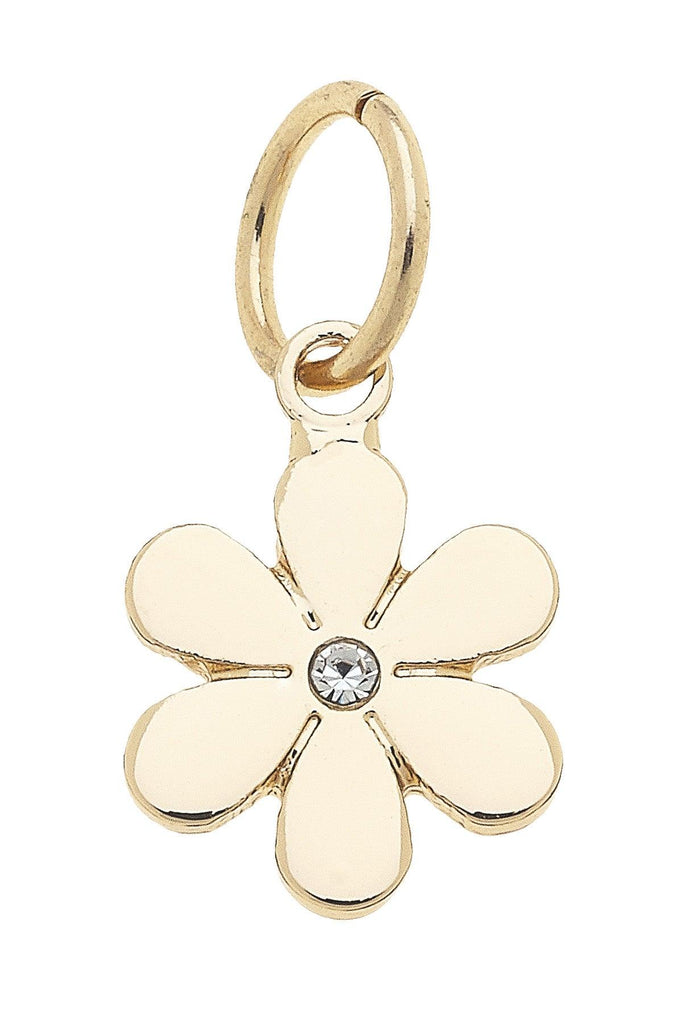 Tiny Flower Charm in Shiny Gold - Canvas Style