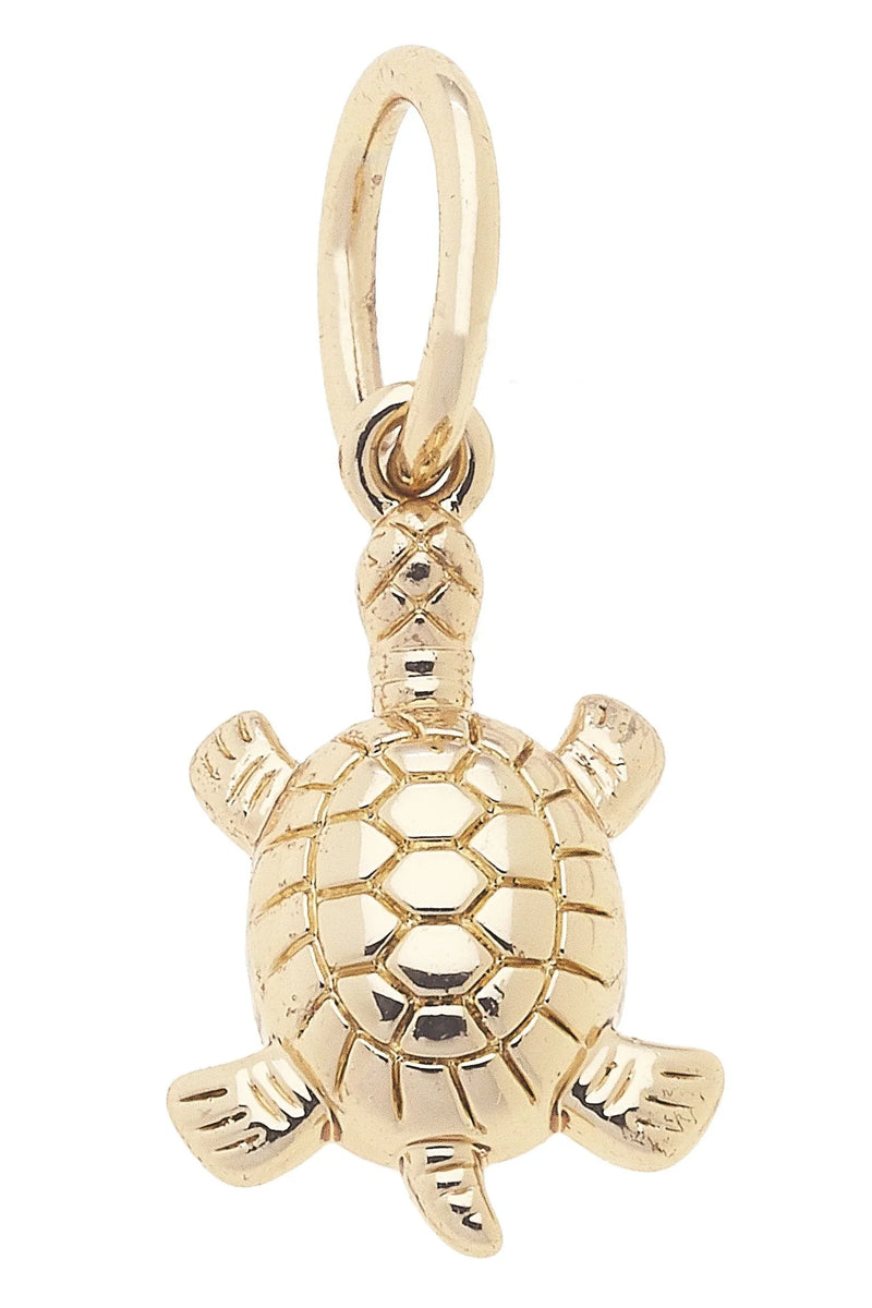 Sea Turtle Charm in Shiny Gold – Canvas Style