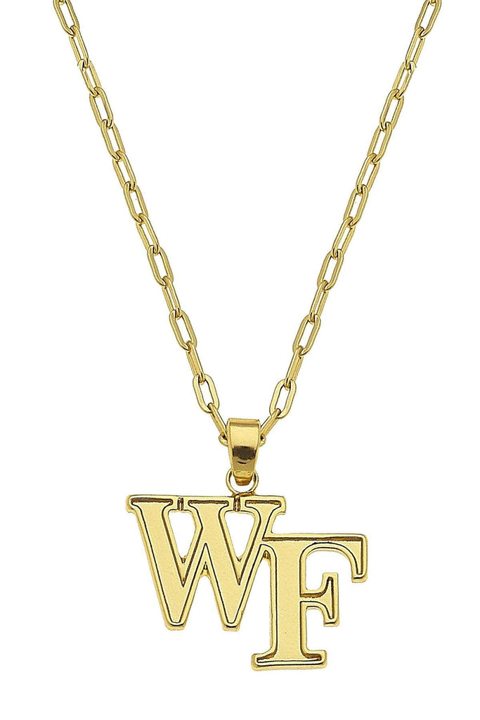 Wake Forest Demon Deacons 24K Gold Plated Pendant Necklace - Canvas Style