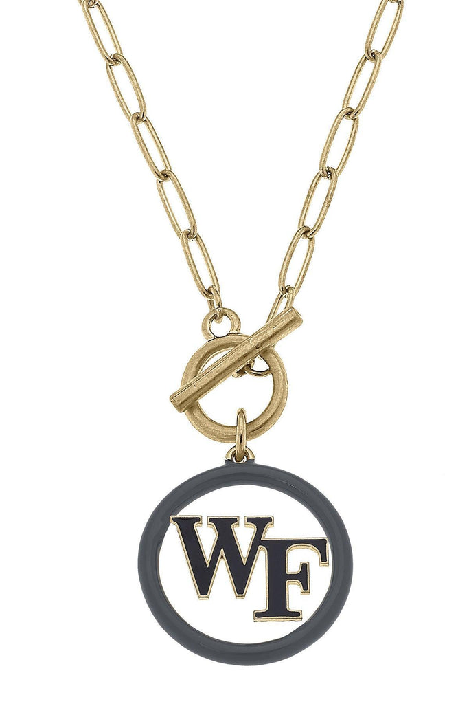 Wake Forest Demon Deacons Logo Enamel T-Bar 16" Necklace - Canvas Style